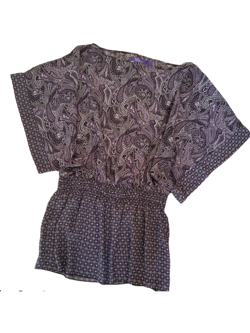 Miley Cyrus Max Tunic blouse Sheer Fitted, - Size L